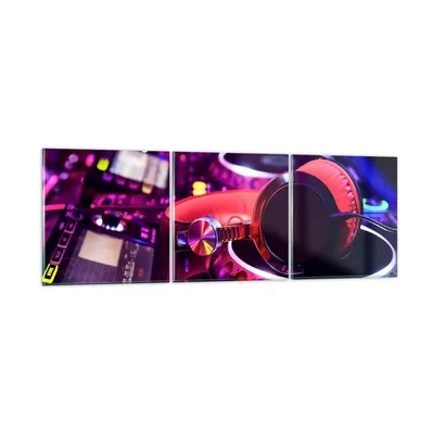 Produktbild von Bilder auf glas - DJ Disco Nachtclub Audio - 150x50cm - Glasbilder - Wandbilder - Kunstdruck - zum Aufhängen bereit - Wanddekoration aus Glas - Glas Bilder - Wandbild auf Glas - GCA150x50-2404