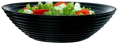 Produktbild von Luminarc Salatschussel - schwarzes Glas - Servierplatte - rund - 27cm