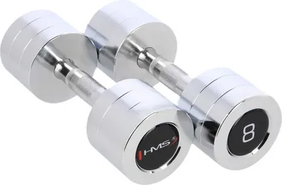 Zdjęcie produktu dla HMS CHD08 8 kg Silver Hantla do jednej ręki