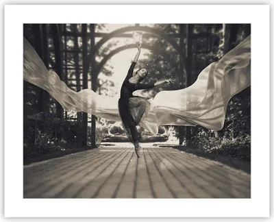 Produktbild von Poster - Poster ohne Rahmen - Ballerina Tanz Luft - 50x40 cm - Wand Bild - Wanddeko - Wandbilder - Kunstposter - Wandposter - Bilder - Kunstdruck - Wanddekoration - Wandbild - P2XAA50x40-4945