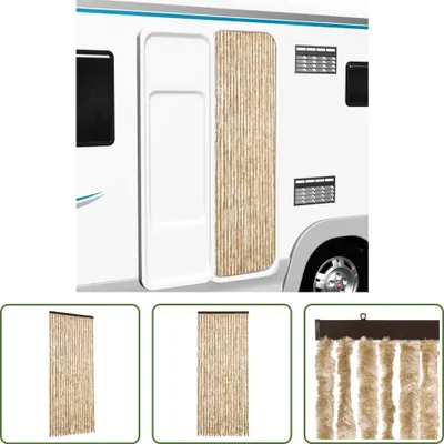 Produktbild von The Living Store Insektenschutz-Vorhang Beige 56x200 cm Chenille