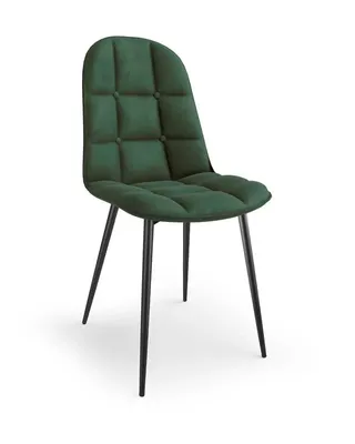 Obrázok produktu pre Halmar Jedálenská stolička K417 - tmavozelená (Velvet) / čierna