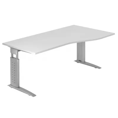 Produktbild von UNDA 18 S - 180 x 100 höhenverstellbar Weiß/Silber