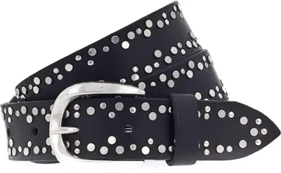Produktbild von Vanzetti Leder Gürtel Denim Love 30mm Full Leather Belt W105 Black schwarz