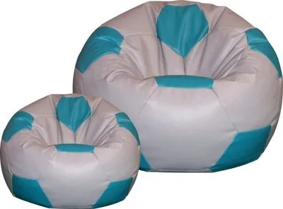 Obrázok produktu pre Sedací vak lopta 100x100 cm + podnožník sivá tyrkys
