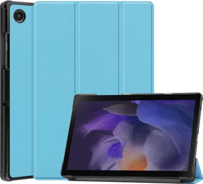 Produktbild von Samsung Galaxy Tab A8 10.5 (2021) Hülle - Tri-Fold Ständer Klapphülle mit Schlaf/Wach-Funktion - Hellblau