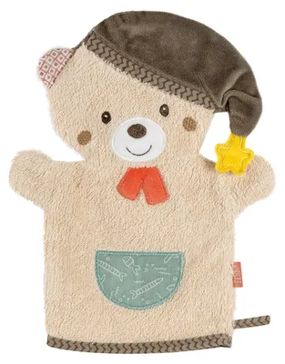 Produktbild von Waschhandschuh Bär – Waschlappen mit Tiermotiv