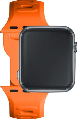 Produktbild von 3MK 5903108565660, Uhrenarmband, Apple, Watch series 1/2/3/4/5/6/7/8/9/SE/Ultra, Silikon, Edelstahl, Orange, 38/40/41 mm