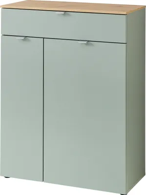 Produktbild von Schuhschrank >Bari< in Schilfgrün matt, MDF, Spannplatte - 78x103x38cm (BxHxT)