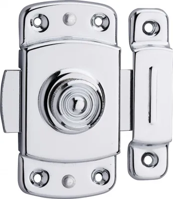Image de Verrou pour porte d'ameublement, 40mm, laiton chromé - THIRARD