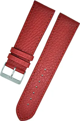 Produktbild von Uhrenarmband Kalbsleder rot 18mm Ton in Ton Dornschließe