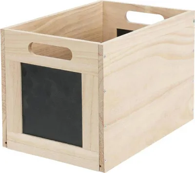 Produktbild von Holzbox Aufbewahrungsbox Holzkiste 30x20cm Tafel Holz Aufbewahrung Küche Ordnung
