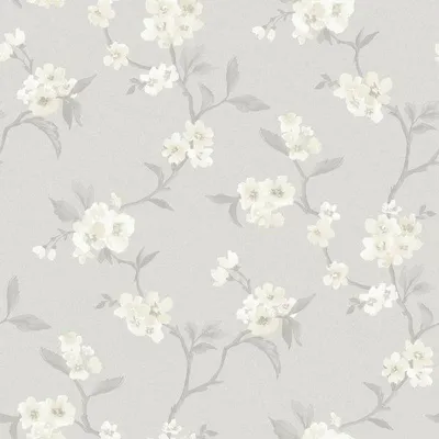Zdjęcie produktu dla Borastapeter Tapeta kwiaty szarym - 660145 - 53 cm x 11.2 m
