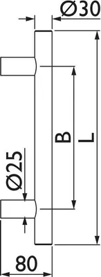 Produktbild von Tecwerk Stossgriff Edelstahl Farb-Nr. 60 - 1 Stk.