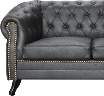 Obrázek produktu pro Sedací souprava Chesterfield Pohovka 3+1 Čalounění sedací soupravy Pohovky Pohovky kožené