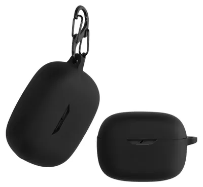Produktbild von kwmobile Schutzhülle für JBL Wave Beam / Beam 2 / Wave 200TWS Hülle - TPU Silikon Case für Kopfhörer Ladecase - stoßfestes Cover mit Karabiner -