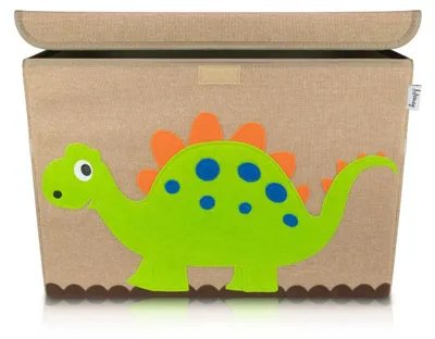 Produktbild von Lifeney Aufbewahrungsbox Kinder groß 51 x 36 x 36 I Spielzeugkiste I Kiste mit Deckel für Kinderzimmer I Aufbewahrungsboxen mit Deckel I Spielzeugaufbewahrung (Dino)