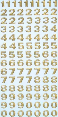 Produktbild von Schaum-Sticker gold Zahlen 9 mm