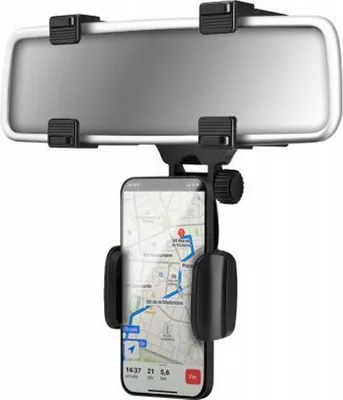 Produktbild von BigBen Connected, Autohalterung für Smartphone mit 360° drehbarem Spiegel, Schwarz