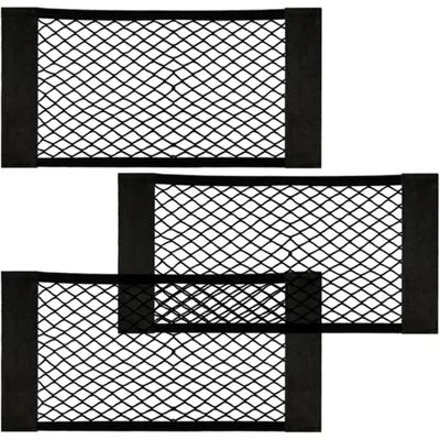 Productafbeelding van Bagagenet voor de kofferbak, geschikt voor auto's en SUV's, met klittenbandsluiting, 50x25 cm (3 stuks)