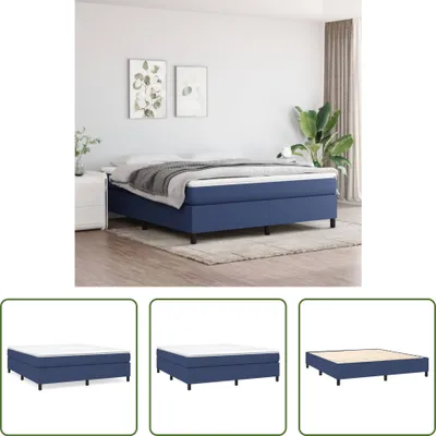 Immagine prodotto di The Living Store Struttura letto blu 180×200 cm in tessuto