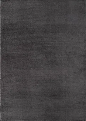 Image de Tapis Tapis CUDDLE Unicolore Gris foncé Salon Chambre 80 x 150 cm