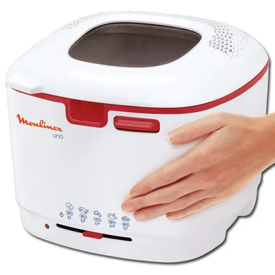 Produktbild von Moulinex AF 1019 UNO RED Fritteuse, Kunststoffgehäuse, 1600 Watt, 2 l Ölbehälter, Coolwall