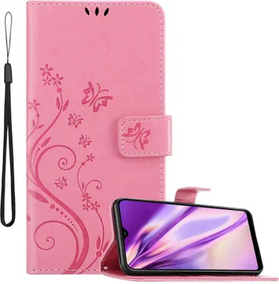 Produktbild von Cadorabo Hülle für Samsung Galaxy A10 / M10 Schutz Hülle in Rosa Schutzhülle Handy Hülle Etui Case Blumen Flower