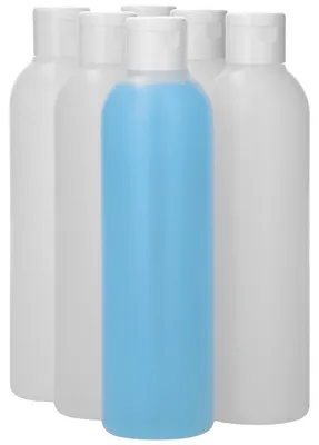 Productafbeelding van 6x250ml Ronde HDPE Flessen met Klepdop