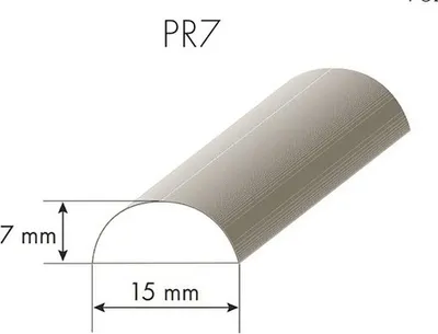 Obrázek produktu pro Lišta profilová PR7 7 x 15 x 1000 mm smrk