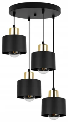Produktbild von LED Pendelleuchte Schwarz mit Lampenschirm – Moderne Hängelampe / Deckenleuchte für Wohnzimmer und Esszimmer