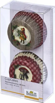 Immagine prodotto di Birkmann Winter Poetry CupCake, 48 pezzi, stampi per cupcake, teglie da forno, teglie di carta, carta, Ø 7 cm, 442252