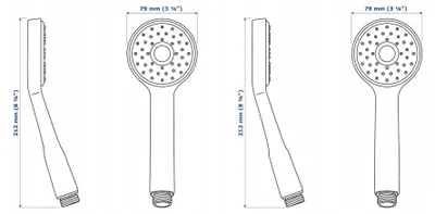 Image de VALLAMOSSE Douche à effet pluie chromée 1 jet