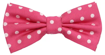 Produktbild von Fabio Farini - 1 Stück Herren Fliegen mit Punkten - Männer Querbinder Vorgebunden Bowtie Rosa (Weiß)