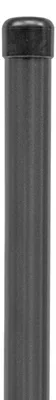 Produktbild von Alberts Zaunpfosten für Fix-Clip Pro | für die Befestigung mit Einschlag-Bodenhülsen | zinkphosphatiert, anthrazit-metallic kunststoffbeschichtet | Länge 1225 mm | Schellen-Ø 34 mm