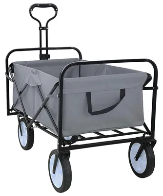 Obrázok produktu pre Skladací ručný vozík Sivá 94 x 53 x 99 cm Oxfordská tkanina