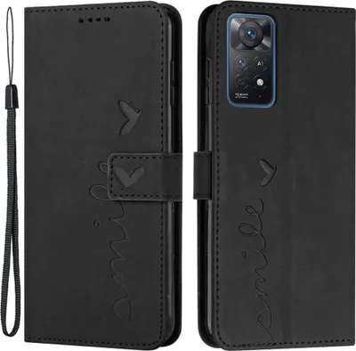 Produktbild von Xiaomi Redmi Note 11 Pro 5G Hülle - Coverup Smile Klapphülle - Schwarz