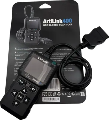 Immagine prodotto di TOPDON OBD2 strumento diagnostico, AL400 auto lettura OBD-II strumenti diagnostici con 10 funzioni OBD2 per tutti i veicoli Compatibile con OBDII EOBD CAN protocollo,