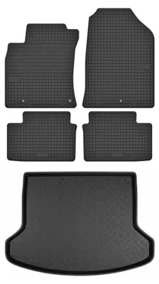 Produktbild von Gummimatten + Kofferraumwanne für Hyundai i30 III 2016- (Schrägheck) – Schwarz, passgenau – Wielganizator