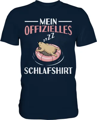 Produktbild von Offizielles Schlafshirt Nachthemd Schlafanzug Pyjama Igel T-Shirt – Navy / L