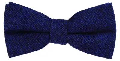 Produktbild von DonDon Herren Fliege 12 x 6 cm Baumwolle gebunden und längenverstellbar blau