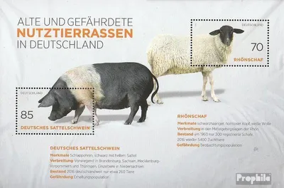 Produktbild von Briefmarken BRD (BR.Deutschland) 2016 Mi Block81 (kompl.Ausg.) Ersttagssonderstempel gestempelt Nutztierrassen