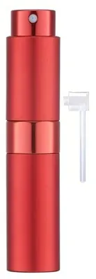 Produktbild von GKA Parfümzerstäuber 10 ml rot Aluminium drehbar Taschenzerstäuber Parfüm Spray Flasche für unterwegs Tasche Reise mit Einfüller