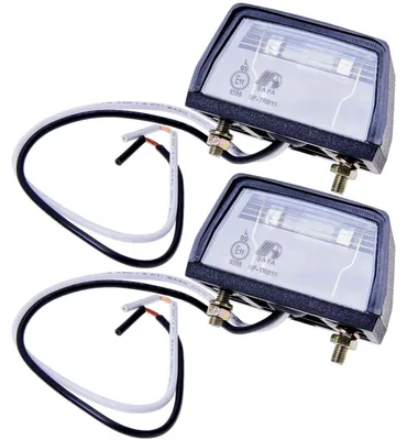 Immagine prodotto di 2 luci targa a 12V con lampadina da 5W