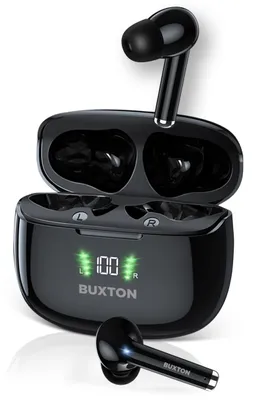 Produktbild von BUXTON BTW 8800 Black TWS slúchadlá, Bluetooth 5.2, dosah až 15m, ANC – aktívne potlačovanie hluku, IPX6, herný a mód, hlasoví asistenti, počúvanie až 8h, s puzdrom až 40h