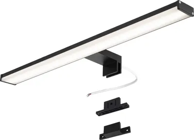 Immagine prodotto di Applique LED 12W 50 cm IP44 per bagno, specchio e mobili, sottile, alluminio nero opaco con luce bianca neutra