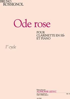 Produktbild von Ode rose pour clarinette et piano