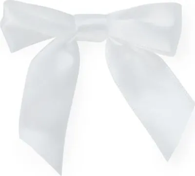 Produktbild von SATIN-Schleife Selbstklebend WEISS 10 STÜCK Dekorativ Geschenk