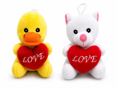 Produktbild von Schaf und Küken mit Love Herz 14 cm Plüschtier Anhänger Kuscheltier Schlüsselanhänger Geschenk für besondere Menschen, KI-generiertes Bild