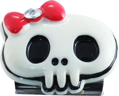 Produktbild von Klammerhalter - Clip - Totenkopf - rot